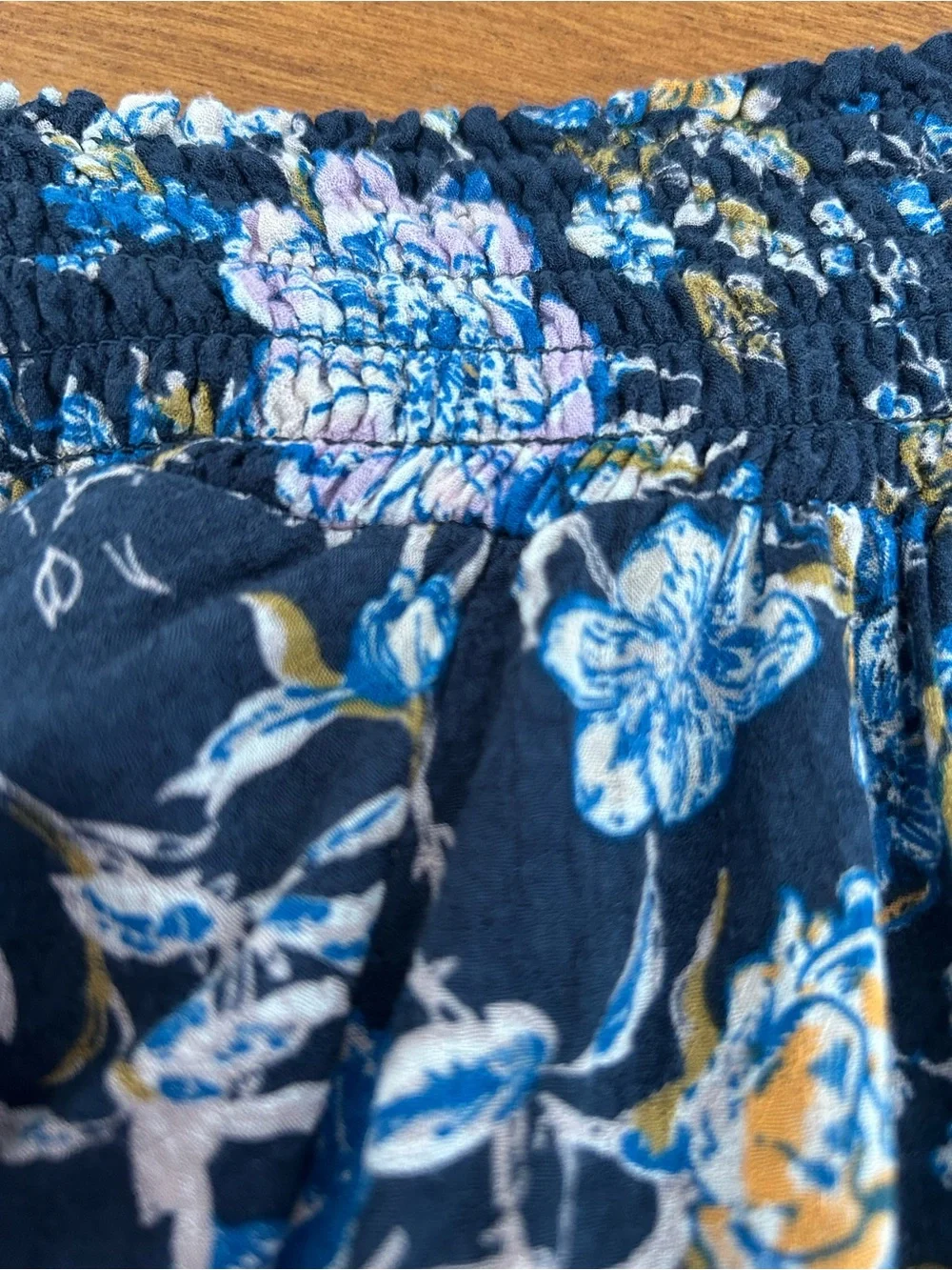 xhilaration for Target Floral V-Neck Flowy Navy Women’s Dress Fully Lined EUC 1X